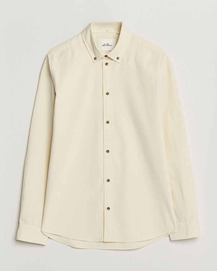 LES DEUX Pinwale Corduroy Shirt Ivory – Blanc