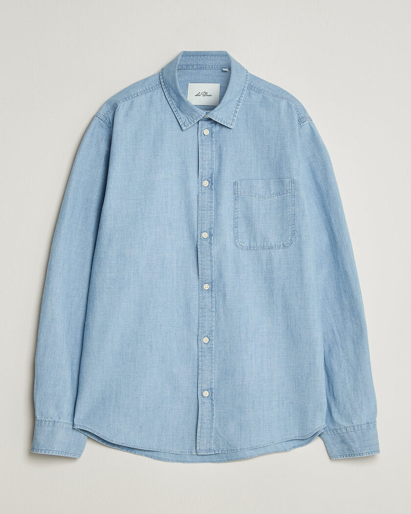 LES DEUX Chambray Shirt Light Blue Wash – Bleu