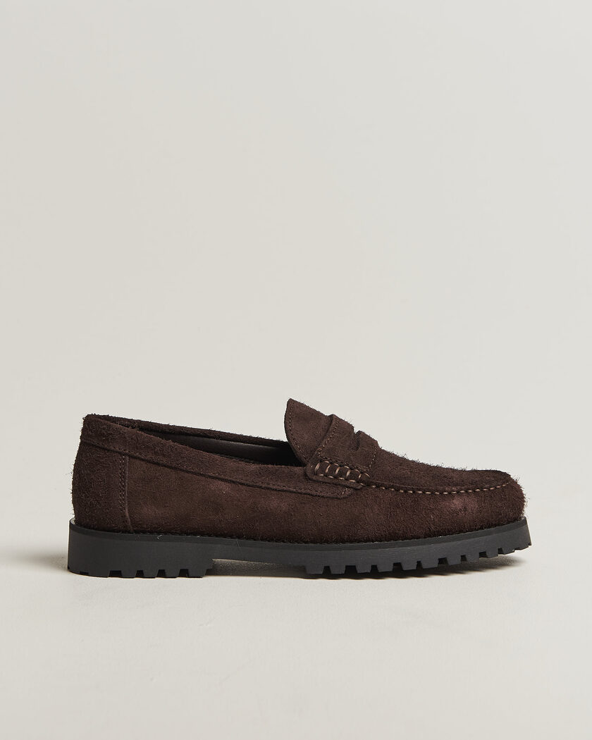 LES DEUX Hairy Suede Loafer Molé Brown – Marron