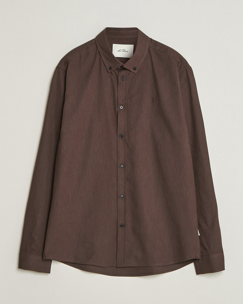 LES DEUX Soft Flannel Shirt Delicioso – Marron
