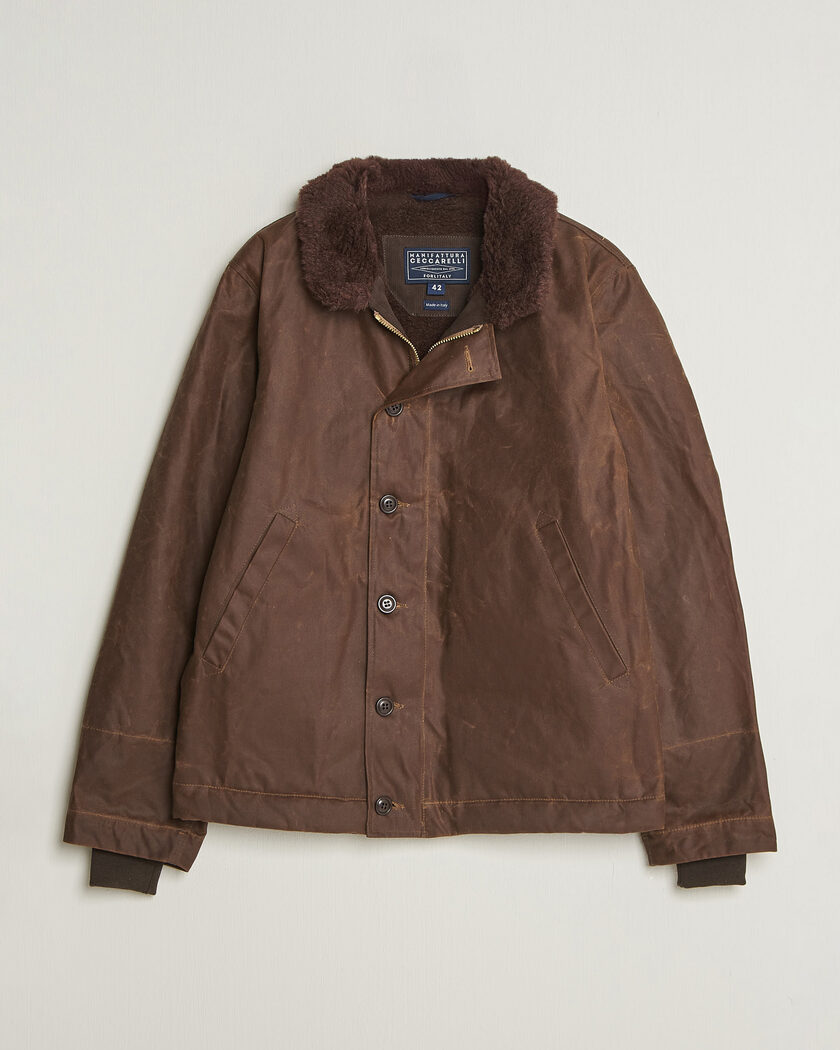 Manifattura Ceccarelli Deck Jacket Dark Tan – Marron