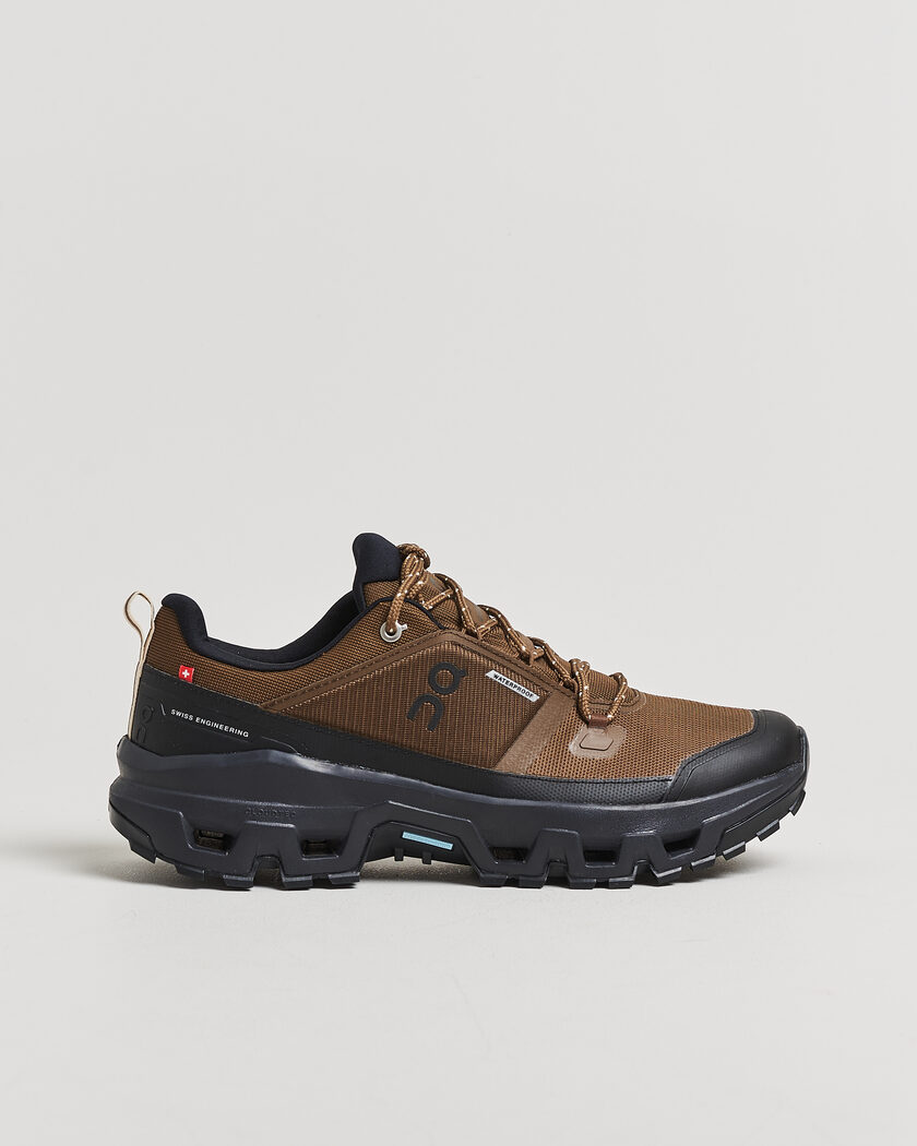 On Cloudrock Low Waterproof Earth/Black – Marron