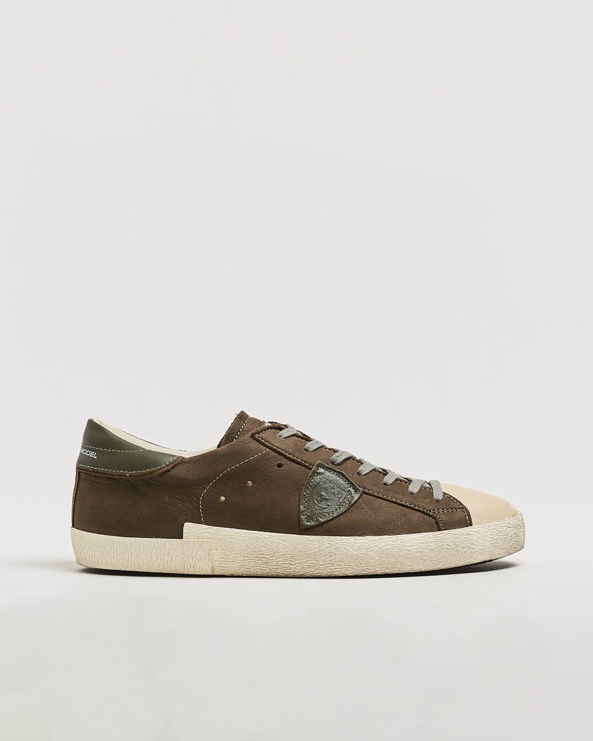 Philippe Model PRSX Low Top Suede Sneaker Green – Vert