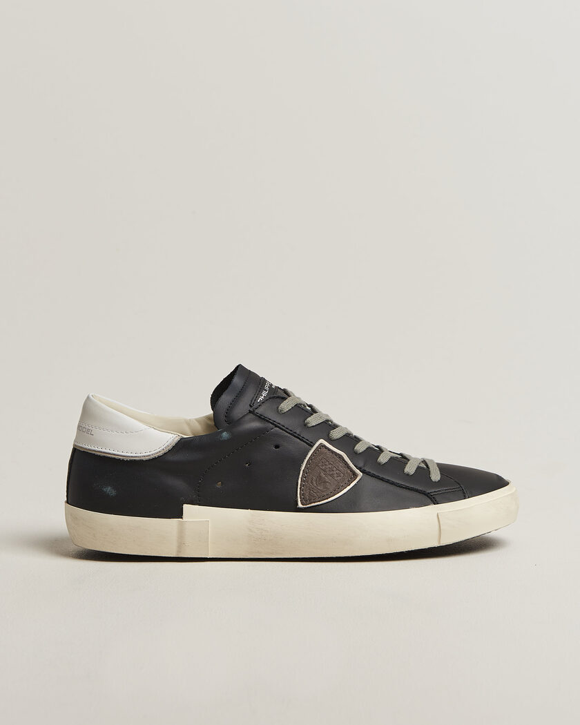 Philippe Model PRSX Low Top Suede Sneaker Black/White – Noir