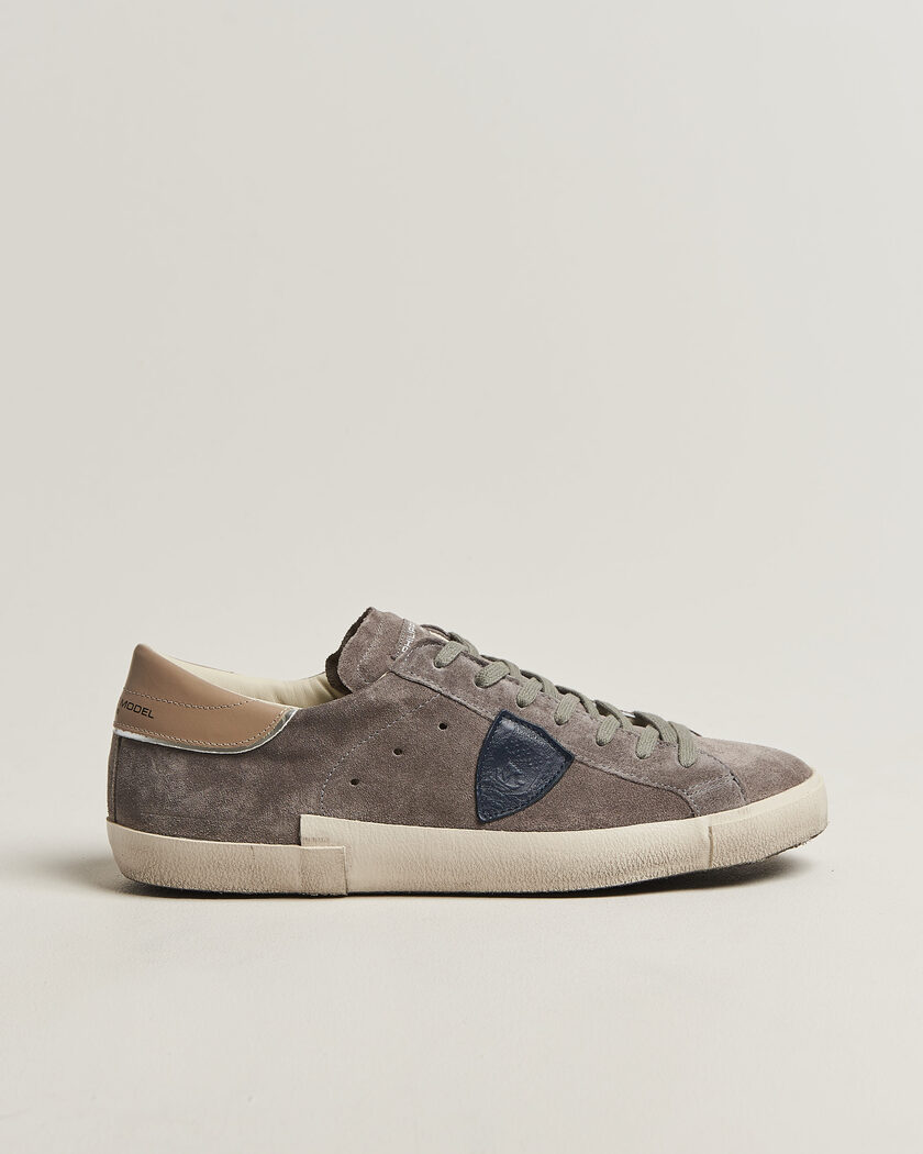 Philippe Model PRSX Low Top Suede Sneaker Grey – Gris