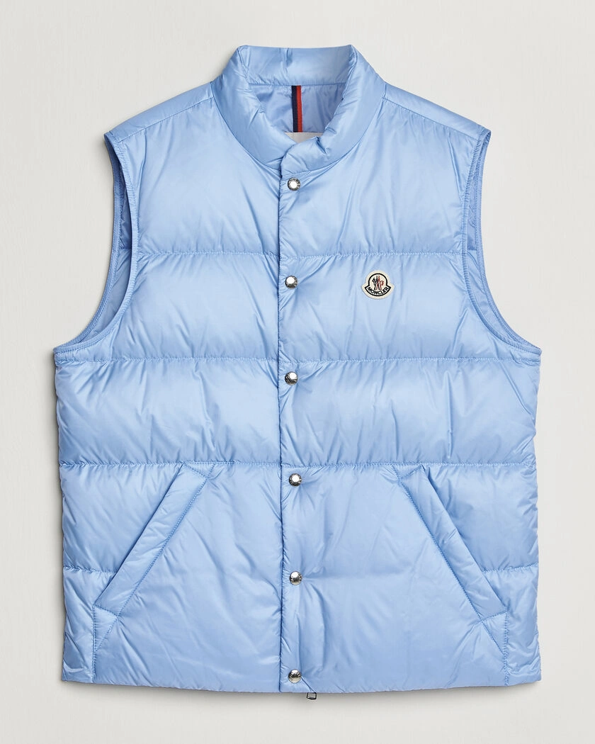 Moncler Tuquerouye Down Vest Light Blue – Bleu