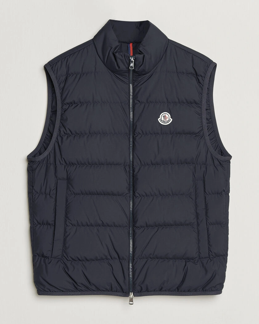 Moncler Contrin Down Vest Navy – Bleu