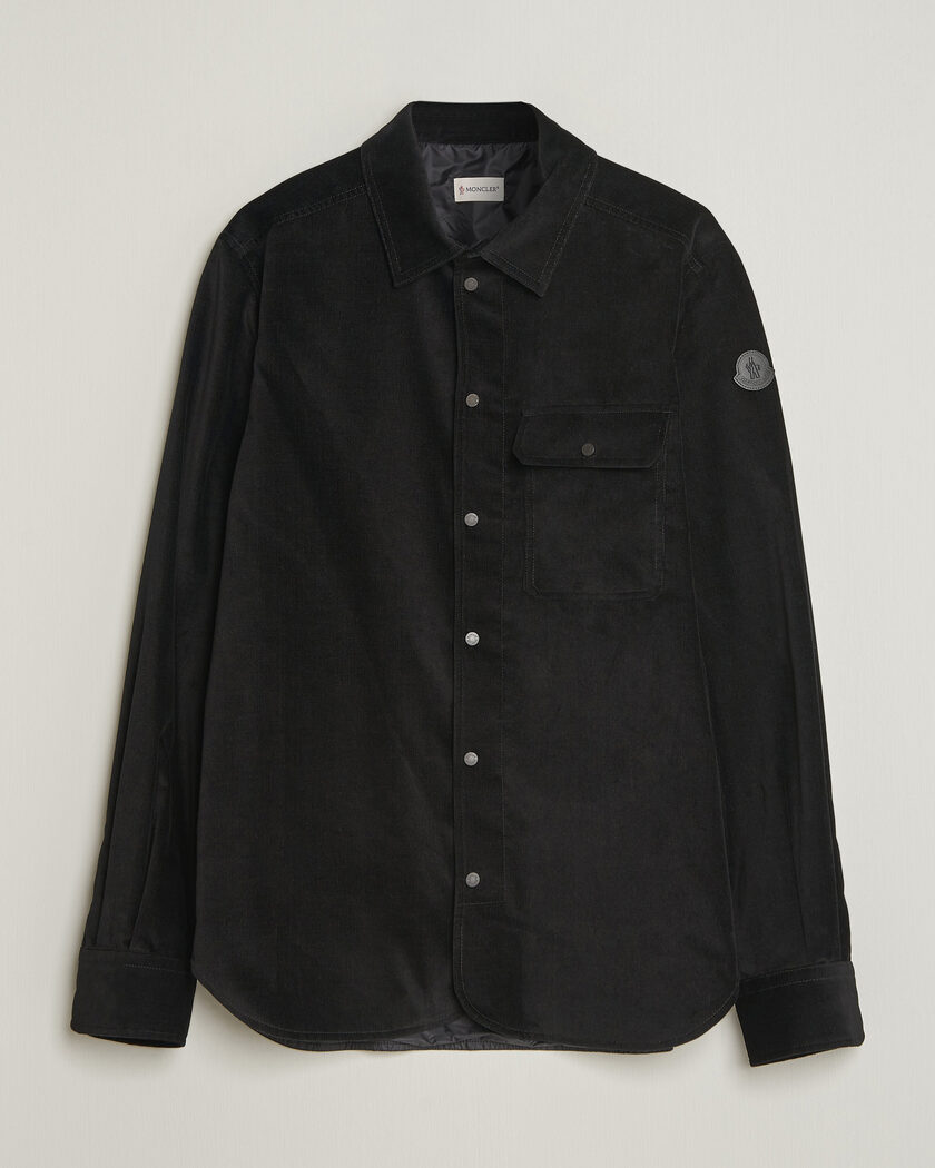 Moncler Corduroy Overshirt Black – Noir