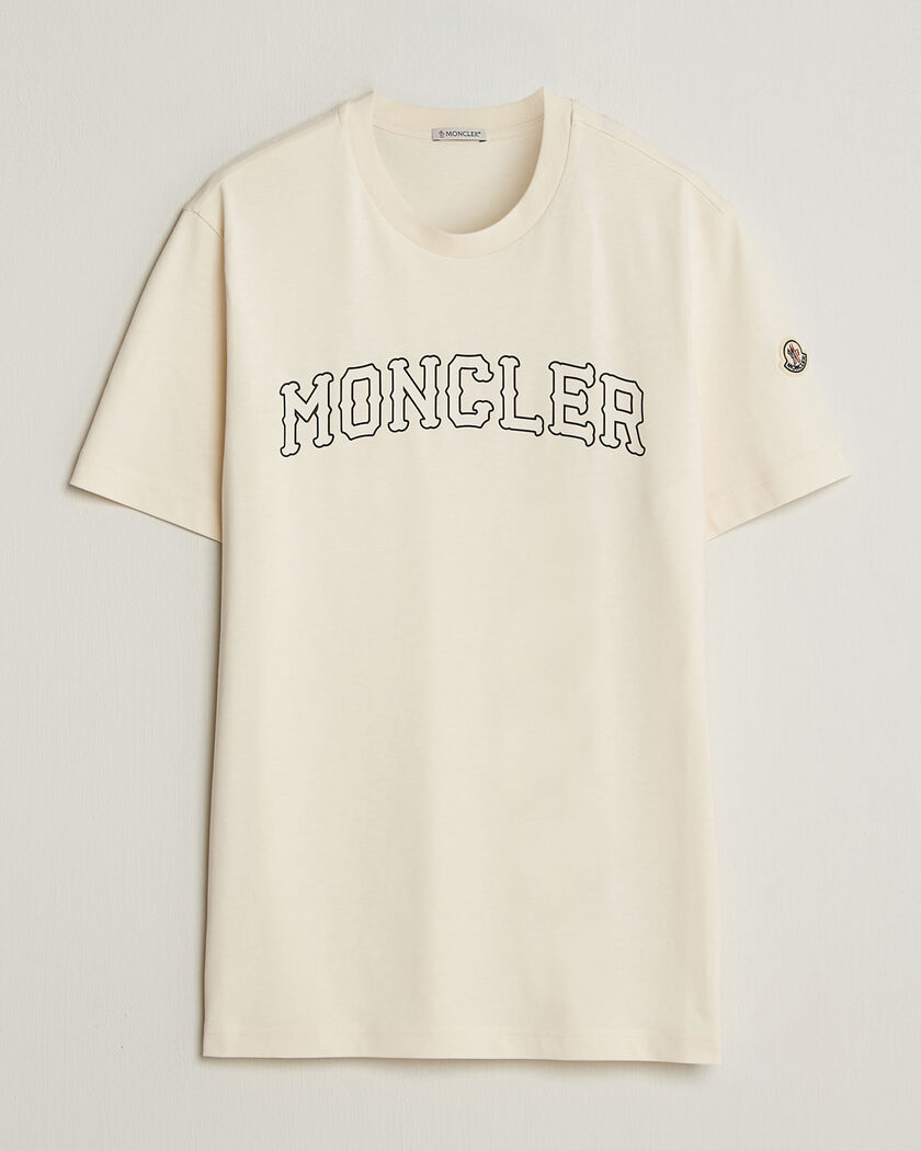 Moncler College Logo T-Shirt Off White – Blanc