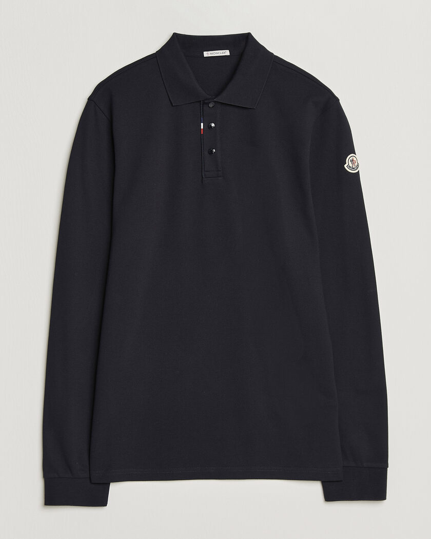 Moncler Long Sleeve Polo Navy – Bleu