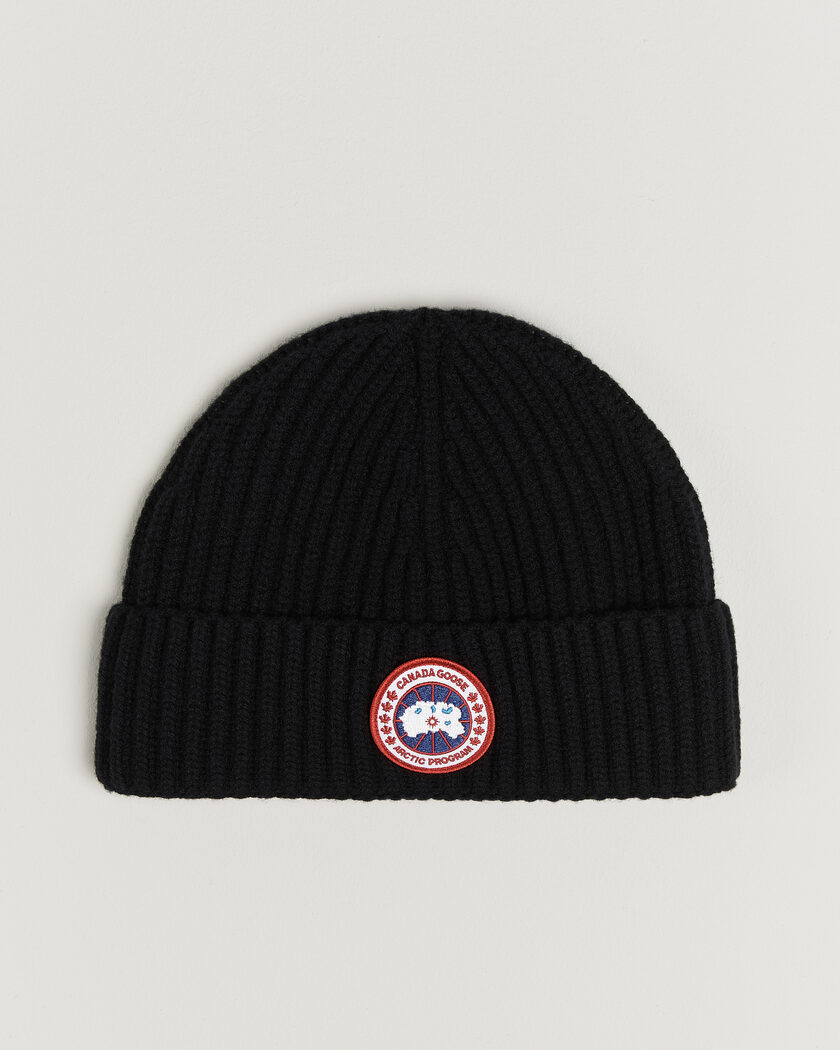Canada Goose Cashmere Blend Rib Toque Black – Noir