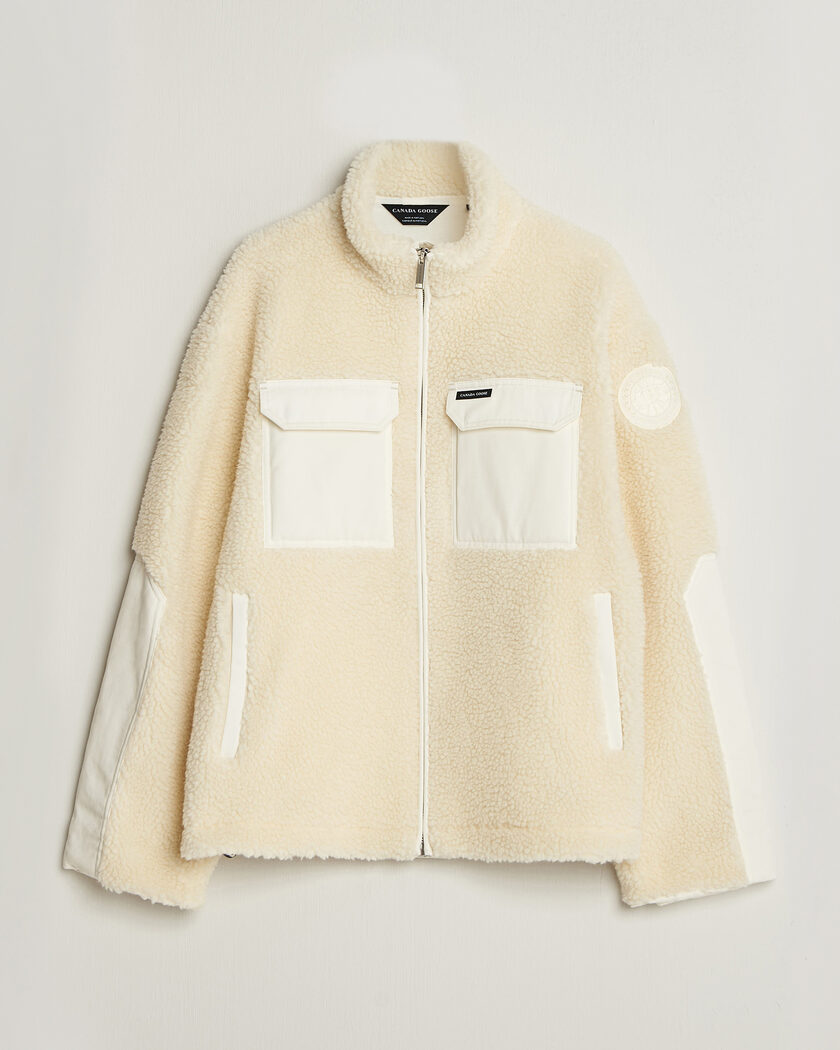 Canada Goose Harrier Fleece Jacket Bone – Blanc