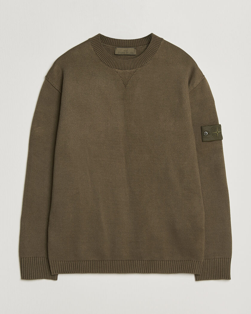 Stone Island Ghost Plush Stitch Winter Cotton Sweat Miltary Green – Vert