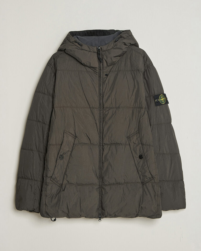 Stone Island Crinkle Reps Padded Hood Down Jacket Grey – Gris