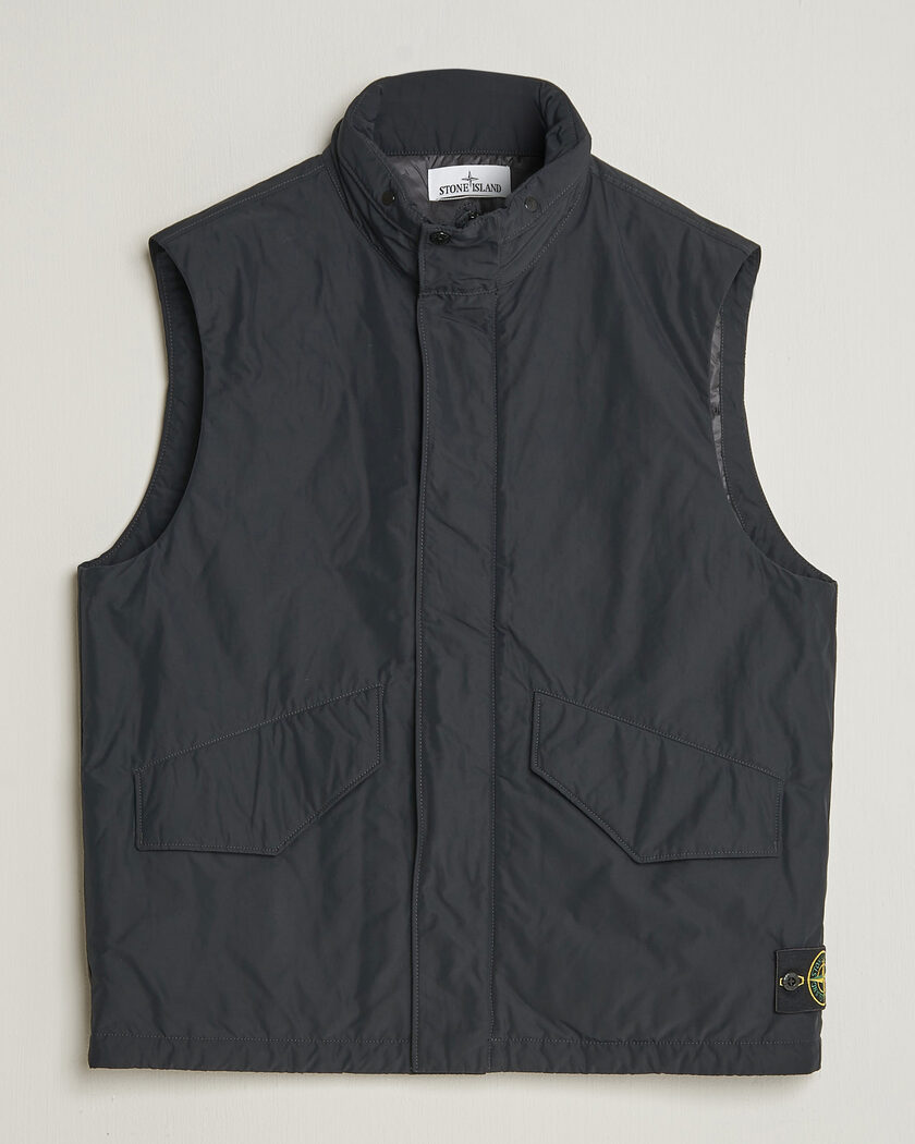 Stone Island Micro Twill Padded Vest Black – Noir