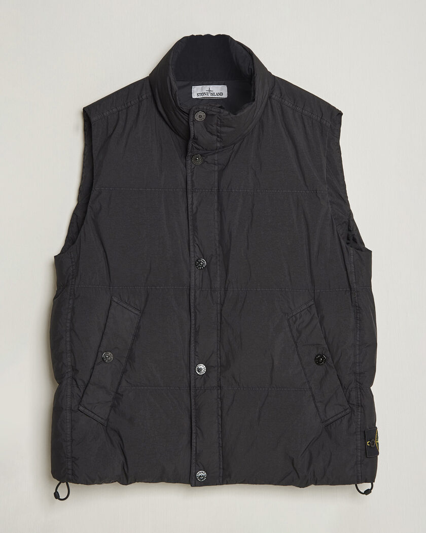 Stone Island Crinkle Reps Down Vest Black – Noir