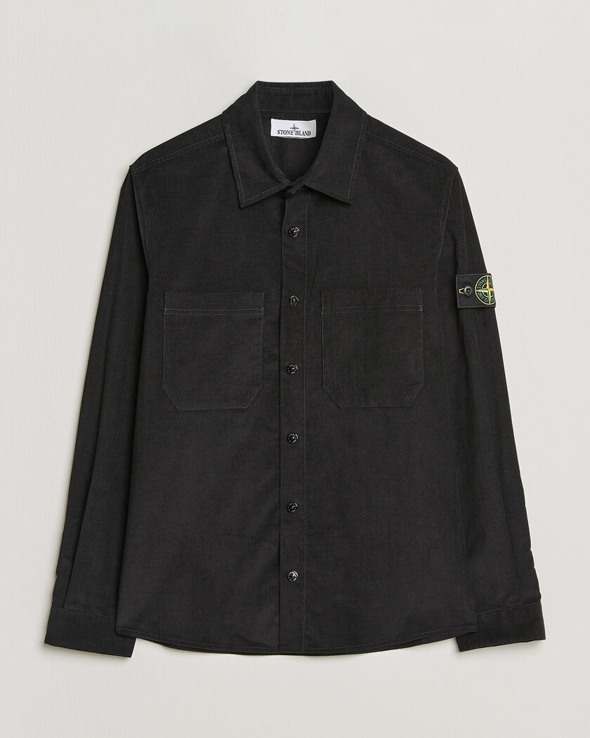 Stone Island Micro Cord Overshirt Black – Noir