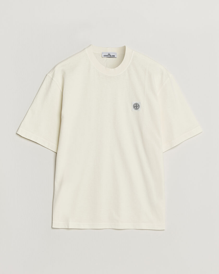  Stone Island Combed Organic Cotton T-Shirt Ivory – Blanc
