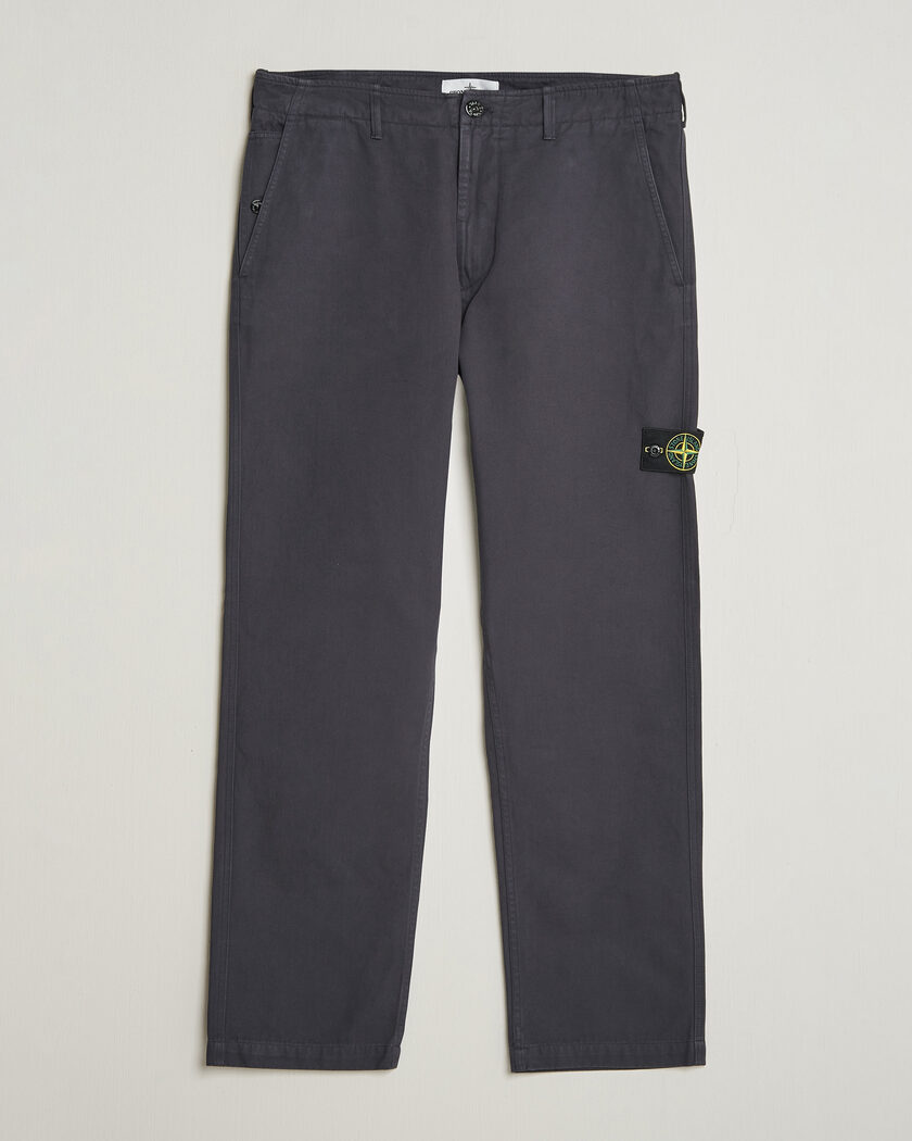 Stone Island Dense Cotton Twill Pants Blue Navy – Bleu