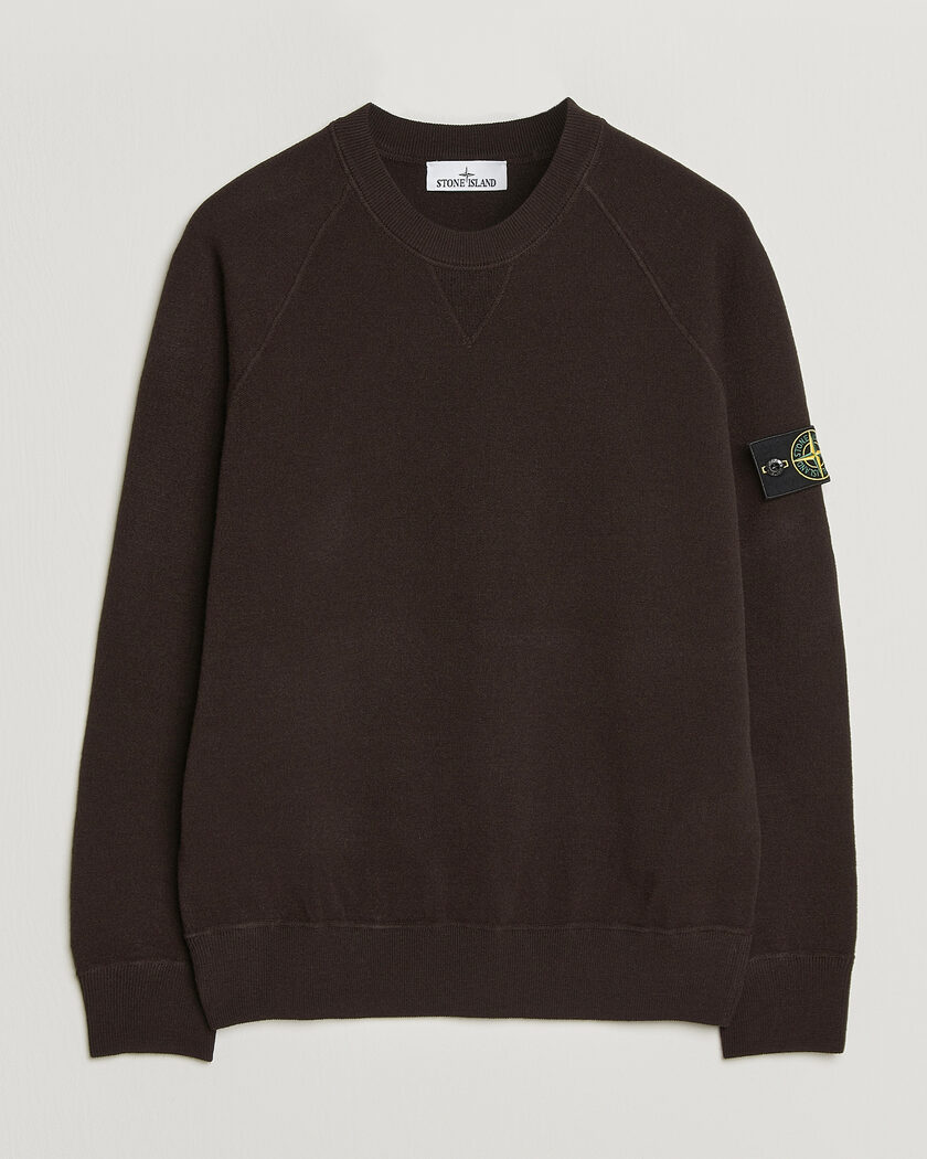 Stone Island Plush Stitch Stretch Wool Sweat Coal Grey – Gris