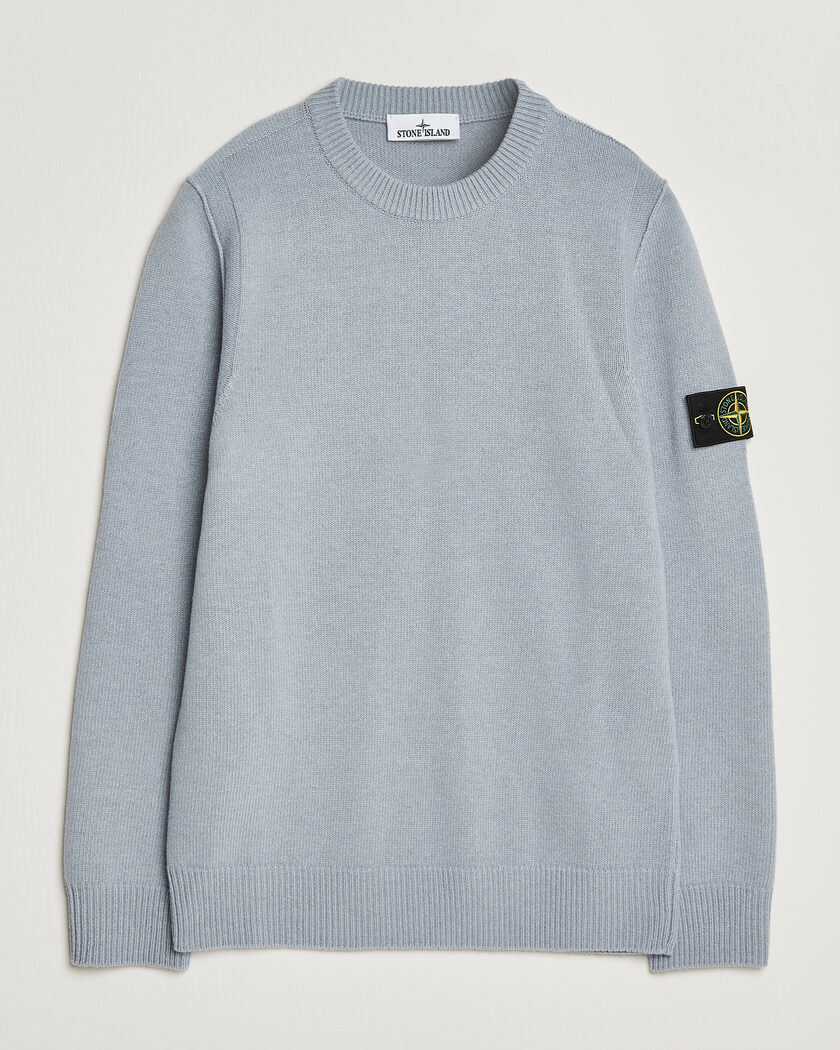 Stone Island Knitted Lambswool Crew Neck Ash Grey – Gris