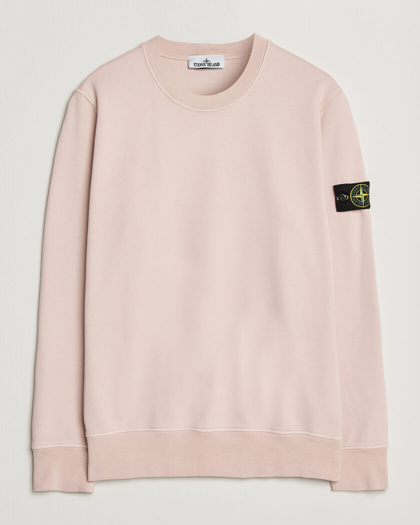 Stone Island Garment Dyed Fleece Sweatshirt Antique Rose – Rose