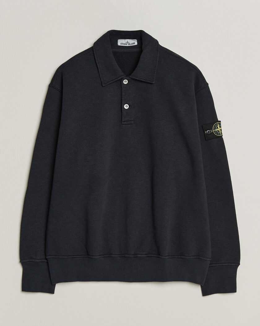 Stone Island Tubular Cotton Fleece Polo Navy Blue – Bleu