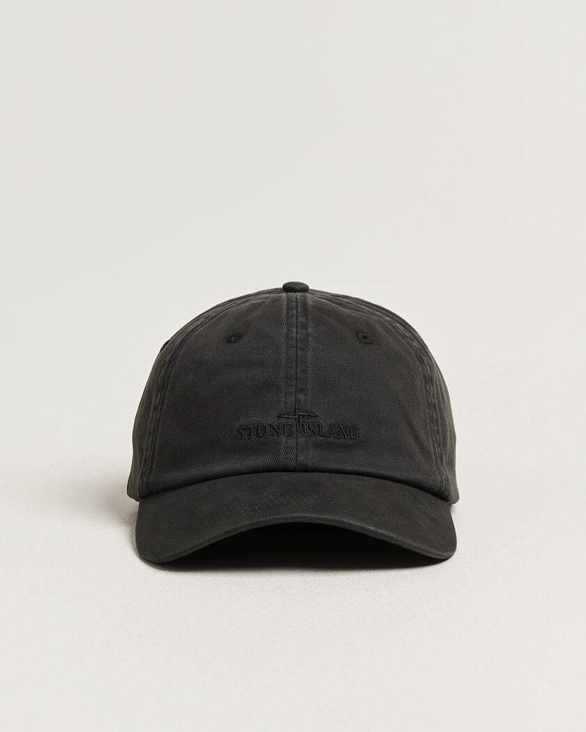 Stone Island Brushed Cotton Gabardine Cap Black – Noir