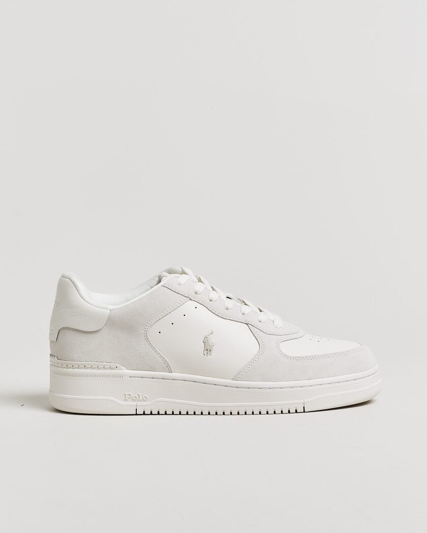 Polo Ralph Lauren Masters Court Suede/Leather Sneakers Deckwash White – Blanc
