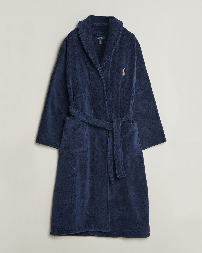 Polo Ralph Lauren Cotton Terry Robe Newport Navy – Bleu
