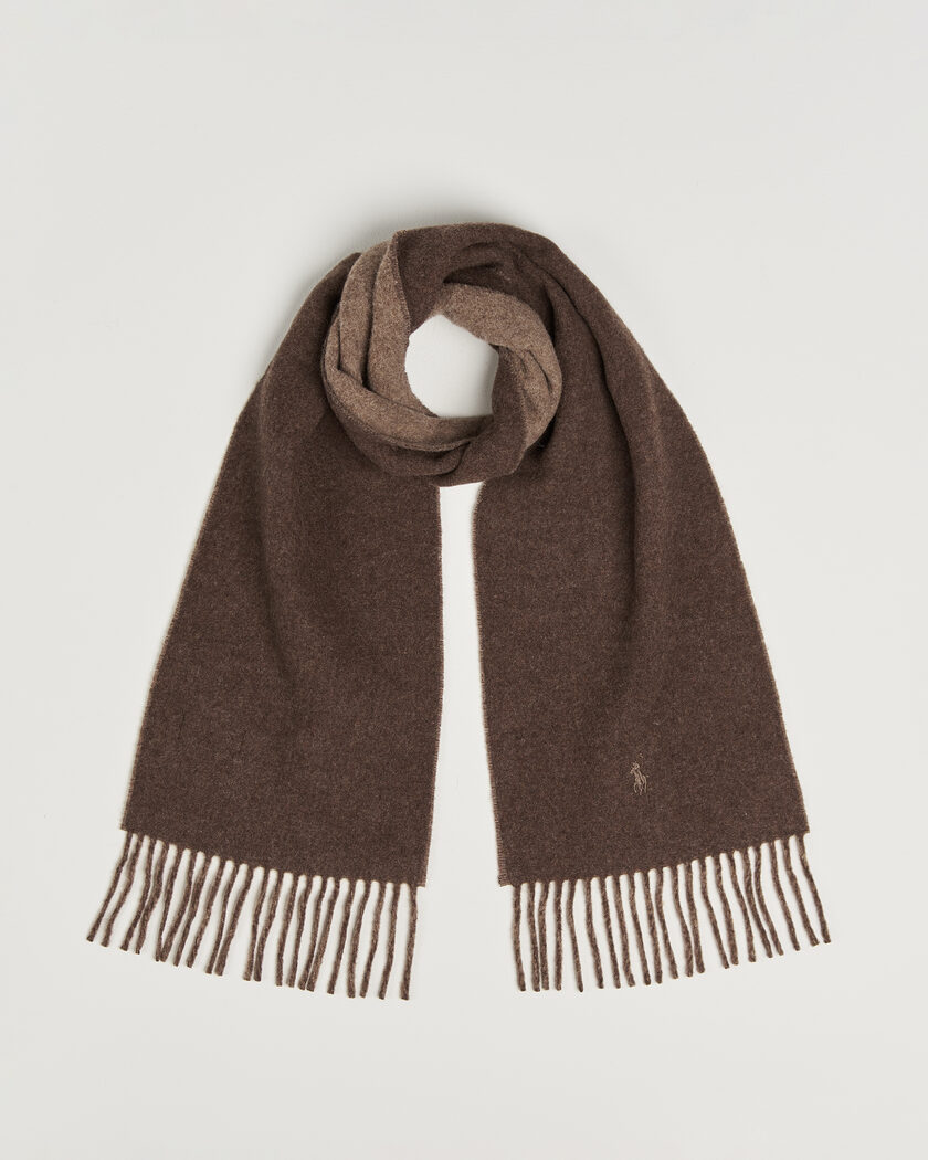Polo Ralph Lauren Reversible Wool Scarf Nutmeg/Brown – Marron