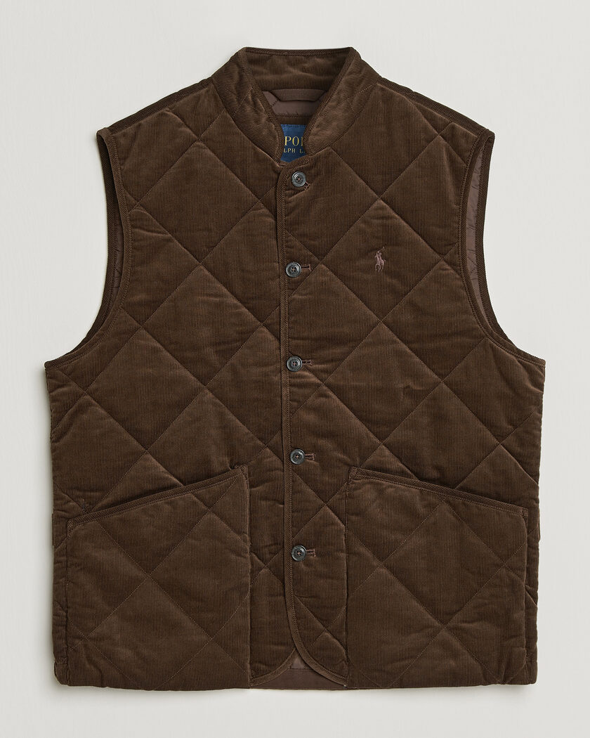 Polo Ralph Lauren Quilted Corduroy Vest Cooper Brown – Marron