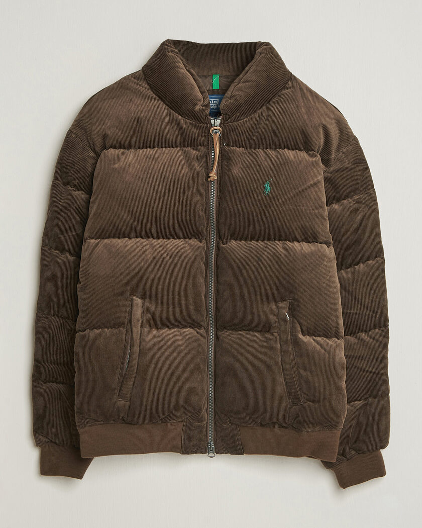 Polo Ralph Lauren Corduroy Puffer Jacket Dark Beech – Marron