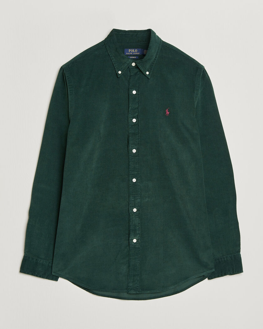 Polo Ralph Lauren Custom Fit BD Corduroy Shirt Moss Agate – Vert