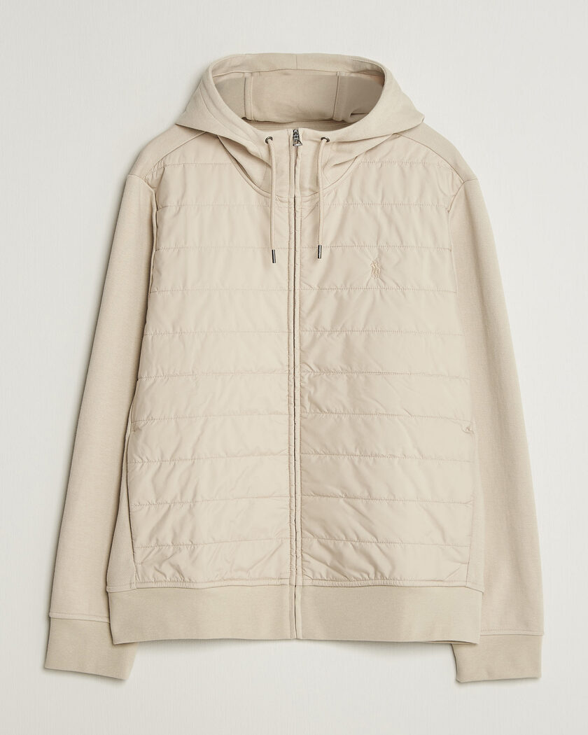 Polo Ralph Lauren Double Knitted Jaquard Full Zip Hoodie Stoneware Grey – Gris