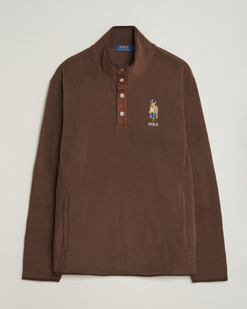 Polo Ralph Lauren Fleece Pullover Sweatshirt Luggage Brown – Marron