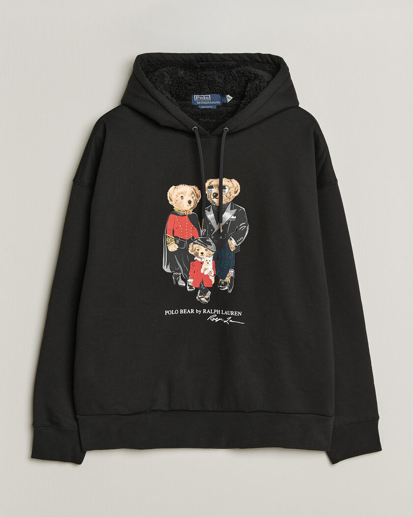 Polo Ralph Lauren Magic Fleece Bear Hoodie Polo Black – Noir