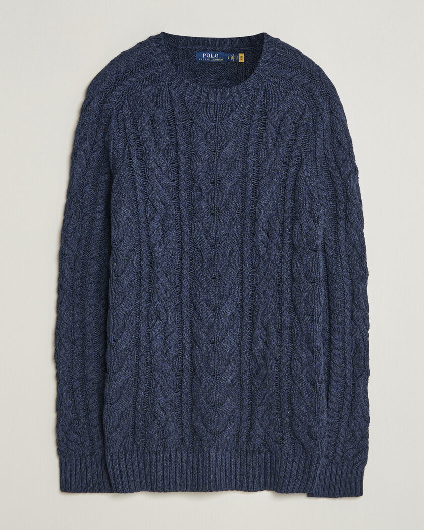 Polo Ralph Lauren Cotton Marl Pullover Navy Combo – Bleu