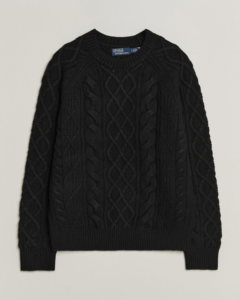  Polo Ralph Lauren Wool/Alpaca Pullover Polo Black – Noir