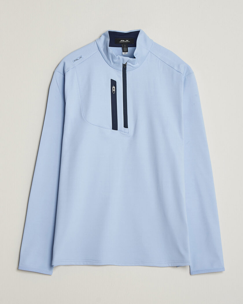 Polo Ralph Lauren Luxury Jersey Half Zip Pebble Blue – Bleu