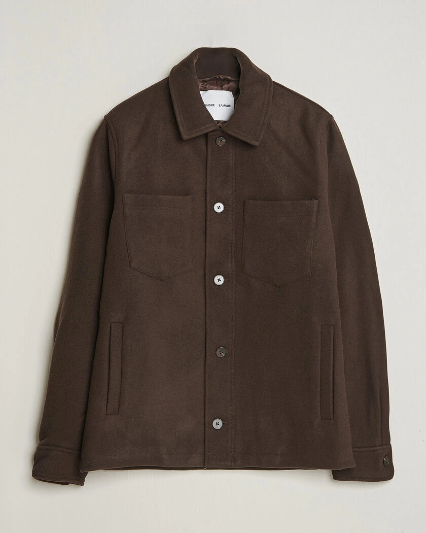 Samsøe Samsøe Pally Padded Shirt Jacket Delicioso – Marron