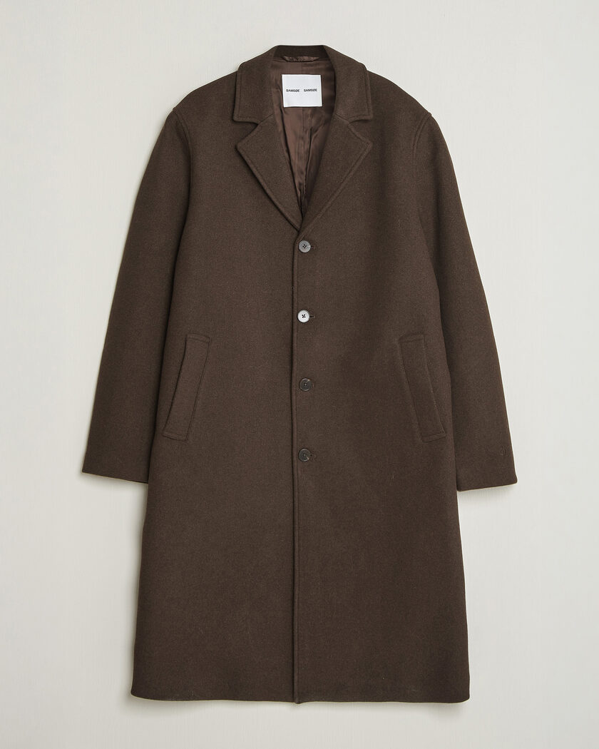 Samsøe Samsøe Falco Wool Coat Delicioso – Marron