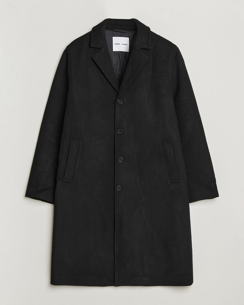 Samsøe Samsøe Falco Wool Coat Black – Noir