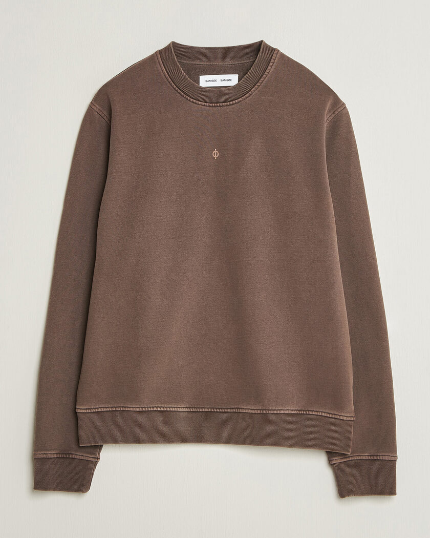 Samsøe Samsøe Ollie Washed Crew Neck Sweatshirt Delicioso – Marron