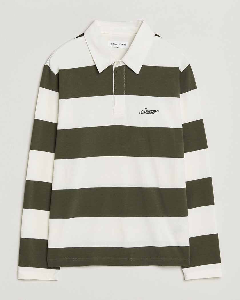 Samsøe Samsøe Kevin Barstriped Rugger Forest Night/White – Multicolore
