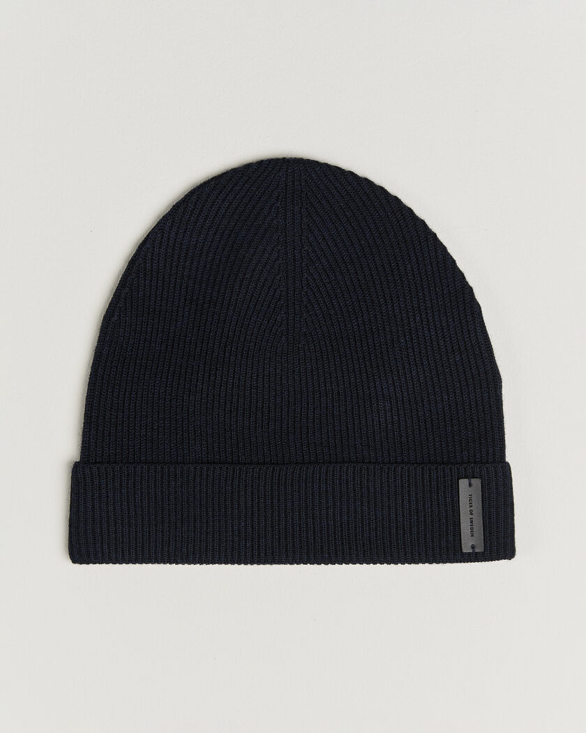 Tiger of Sweden Caldu Wool Beanie Light Ink – Bleu