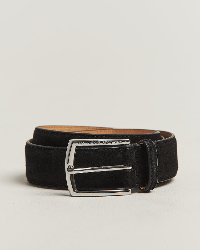 Tiger of Sweden Bergstroms Suede Belt Black – Noir
