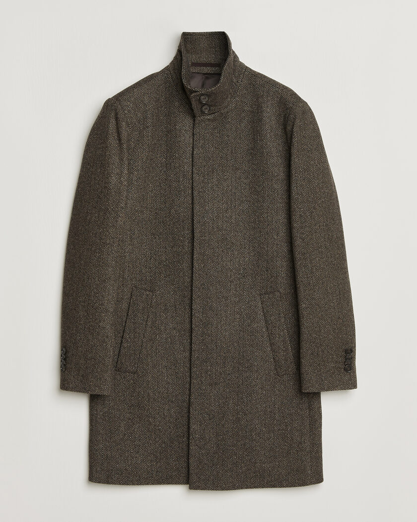 Tiger of Sweden Aleric Wool Herringbone Coat Brown – Marron