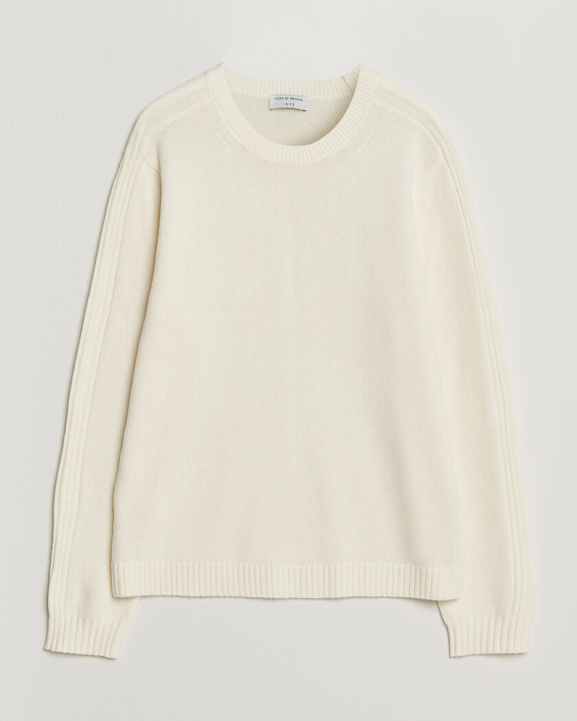 Tiger of Sweden Wilfred Wool/Cashmere Sweater Porcelain Cream – Blanc