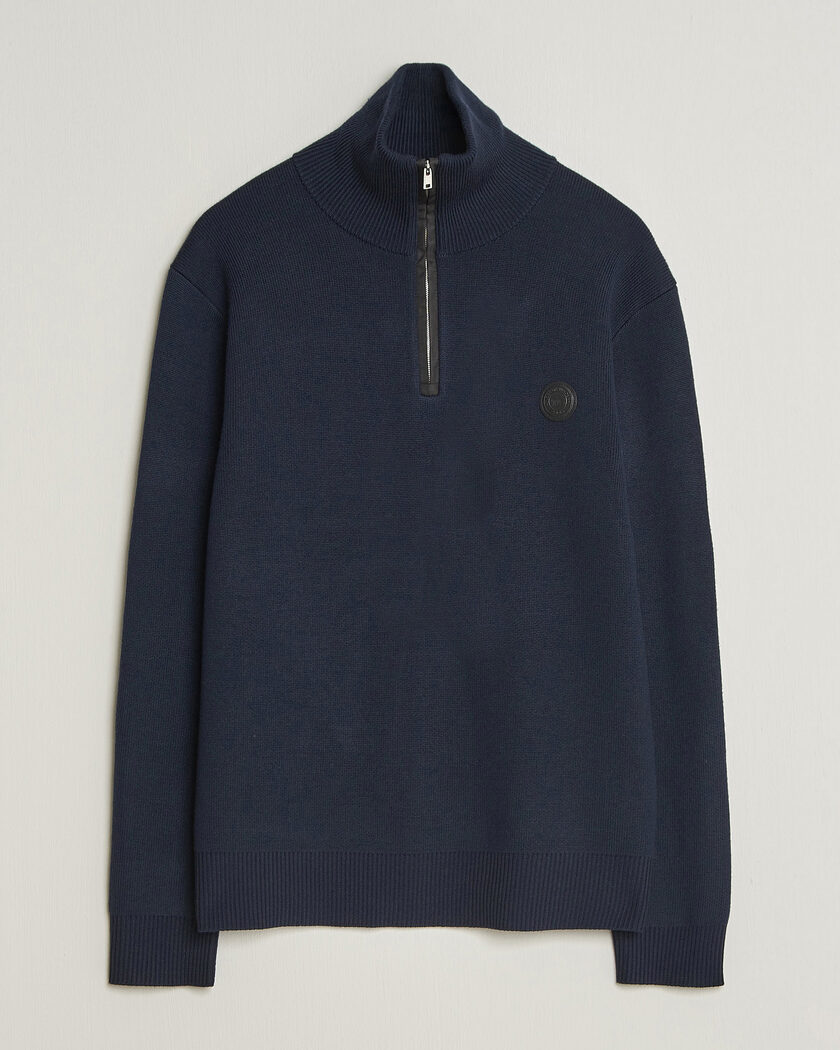 Tiger of Sweden Hamish Wool Heavy Knitted Half Zip Night Grape – Bleu